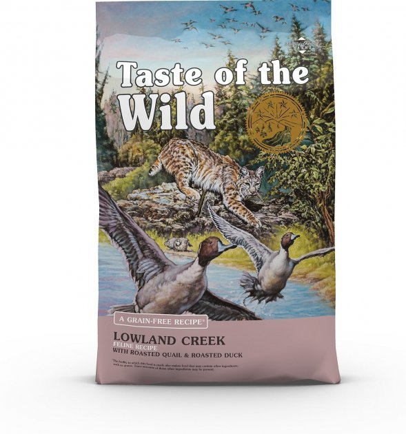 Акція на Сухий корм для котів Taste of the Wild Lowland Creek Feline Recipe with Quail & Duck з перепелом та качкою 6.6 кг (9768-HT77) від Y.UA