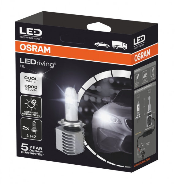 Акція на Лампи світлодіодні Osram 65210CW LEDriving H7 14W 12-24V 6000K від Y.UA