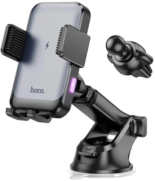 Акція на Hoco Car Holder Wireless Charger 15W HW9 Black від Stylus