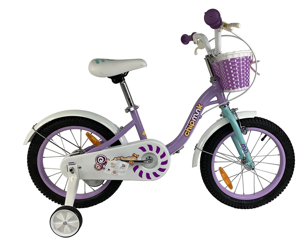 Акция на Велосипед дитячий RoyalBaby Chipmunk Mm Girls 18" Official Ua фіолетовий от Y.UA