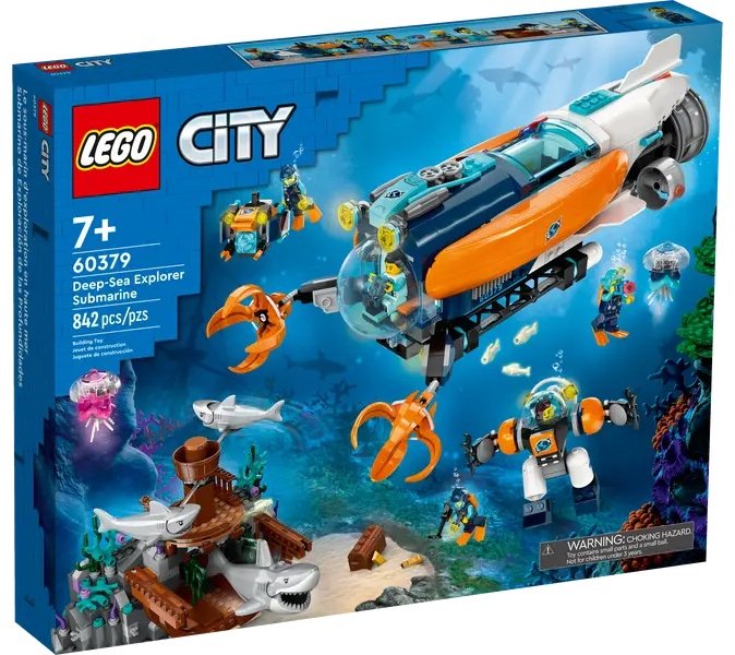 Акція на Конструктор Lego City Підводний човен глибоководних дослідників (60379) від Y.UA