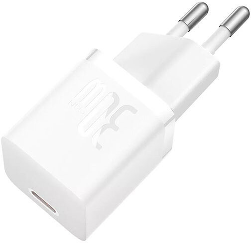 Акція на Baseus USB-C Wall Charger GaN5 1C 30W White (CCGN070502) від Stylus