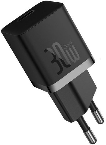 Акція на Baseus USB-C Wall Charger GaN5 1C 30W Black (CCGN070401) від Y.UA