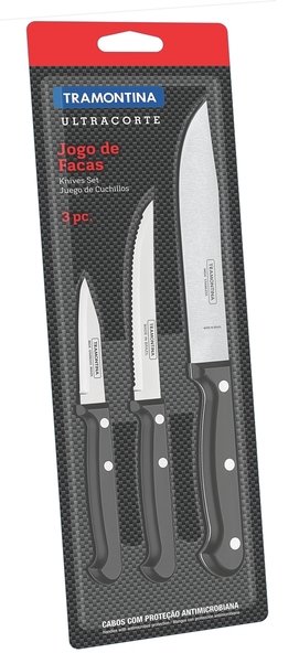 Акция на Tramontina Ultracorte набор ножей 3пр. инд.блистер от Stylus
