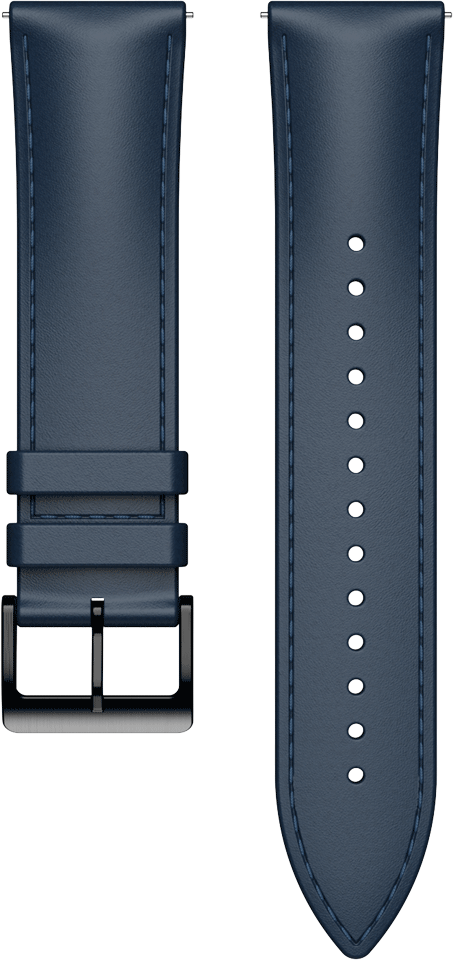 Акція на Mobvoi 24mm Leather Watch Band Smart Casual Blue для TicWatch Pro 5 від Y.UA