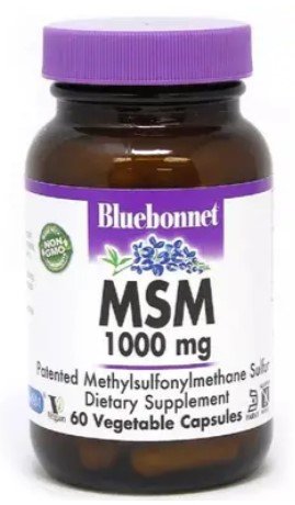 Акція на Bluebonnet Nutrition Msm 1000 mcg МСМ 60 вегетарианских капсул від Stylus