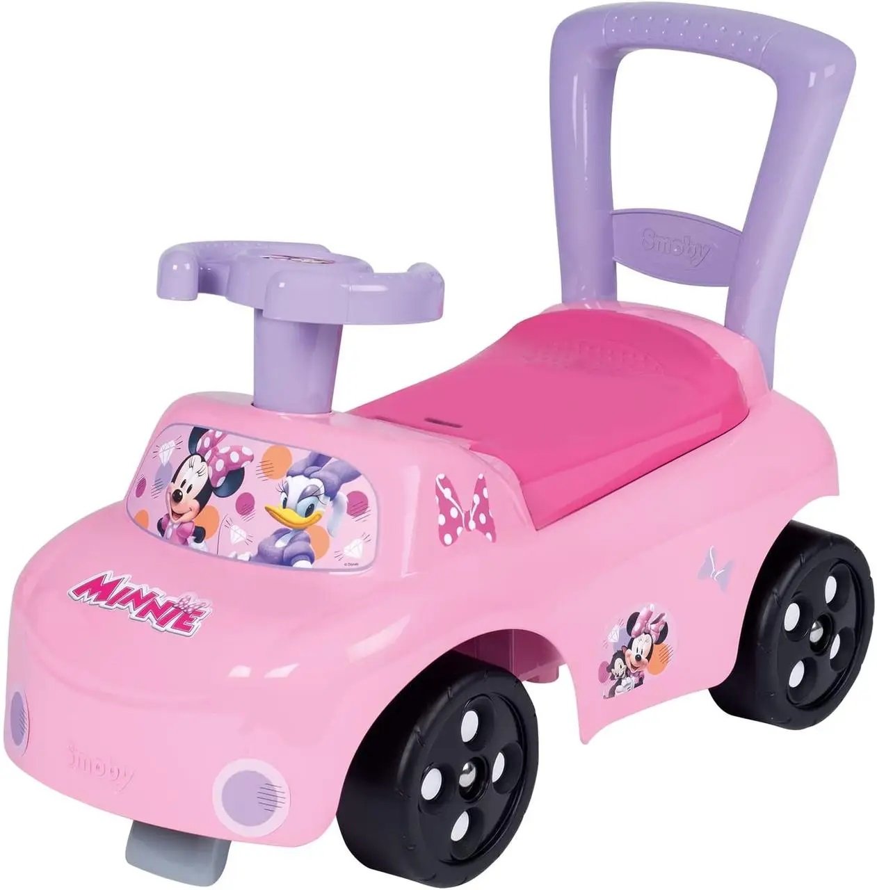 Акция на Машинка-каталка 2 в 1 Smoby Toys Minnie Mouse Рожевий (720532) от Y.UA
