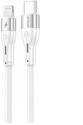 Акція на Proove Cable USB-C to Lightning Soft Silicone 27W 1m White від Stylus