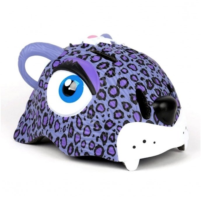 Акция на Шлем велосипедный Crazy Safety Пурпурный леопард (HEAD-065) от Stylus