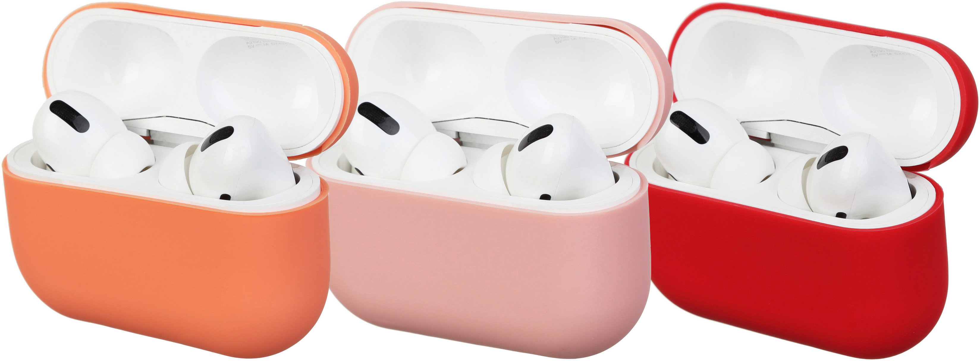 Акція на Чохол для навушників ArmorStandart Ultrathin Silicon 3in (Baby Pink, Crimson, Papaya) for Apple AirPods Pro від Y.UA