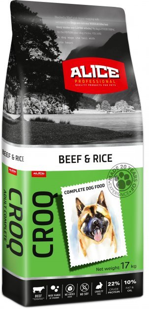 Акція на Сухий корм Alice Croq Beef and Rice з яловичиною та рисом 17 кг (5997328300750) від Y.UA