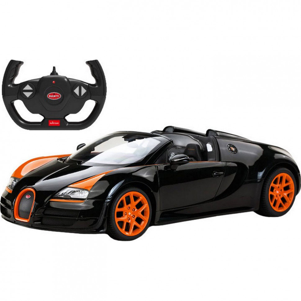 Акція на Машинка на радиоуправлении Bugatti Grand Sport Vitesse Rastar 70460 черная, 1:14 від Stylus