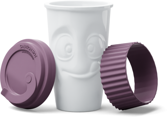 Акція на Чашка с крышкой Tassen Вкуснятина 400 мл фарфор фиолетовая (TASS29002) від Stylus