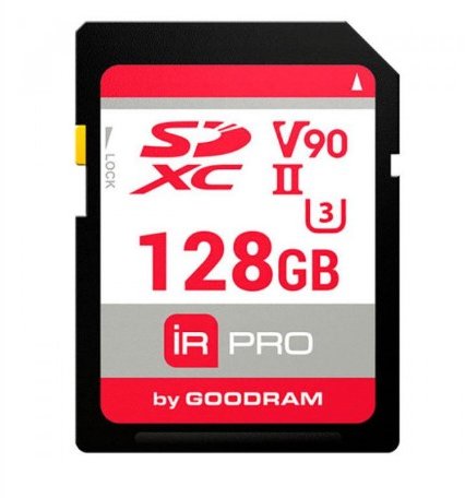 Акція на Goodram 128GB Irdm Pro Sdxc V90 UHS-II U3 (IRP-S9B0-1280R11) від Stylus