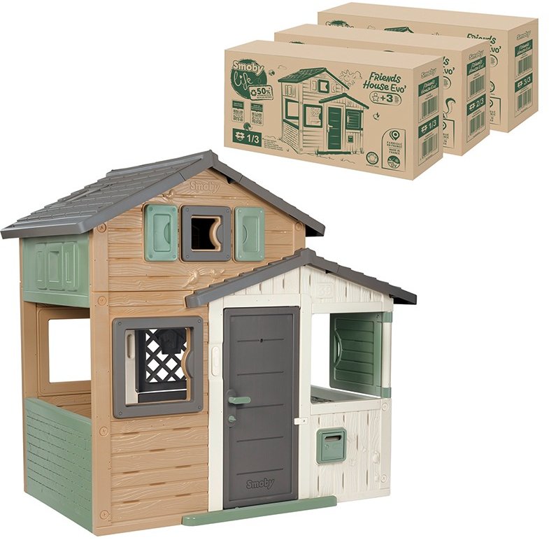Детский игровой домик Smoby Toys Green Друзья Эво с почтовым ящиком и окнами (810205)
Детский игровой домик Smoby Toys Green Друзья Эво с почтовым ящиком и окнами (810205)