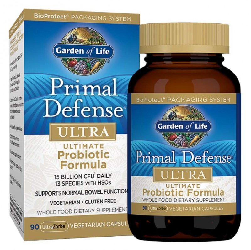 Акція на Garden of Life Primal Defense, Ultra, Ultimate Probiotic Formula, 90 UltraZorbe Vegetarian Capsules (GOL-11235) від Stylus