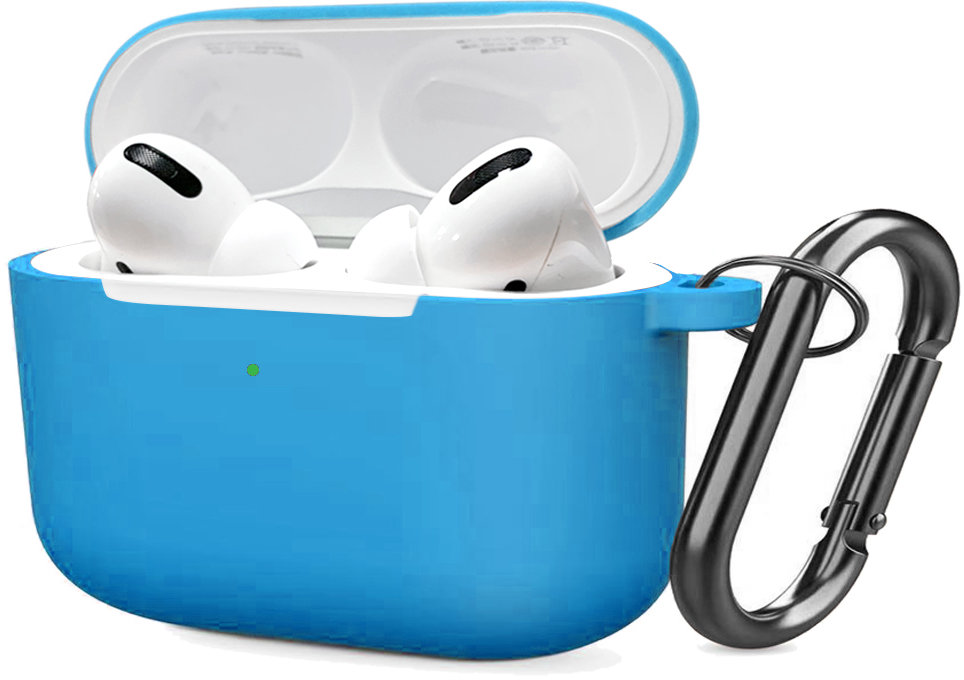 Акція на Чохол для навушників Tpu Case with Belt Blue for Apple AirPods Pro від Y.UA