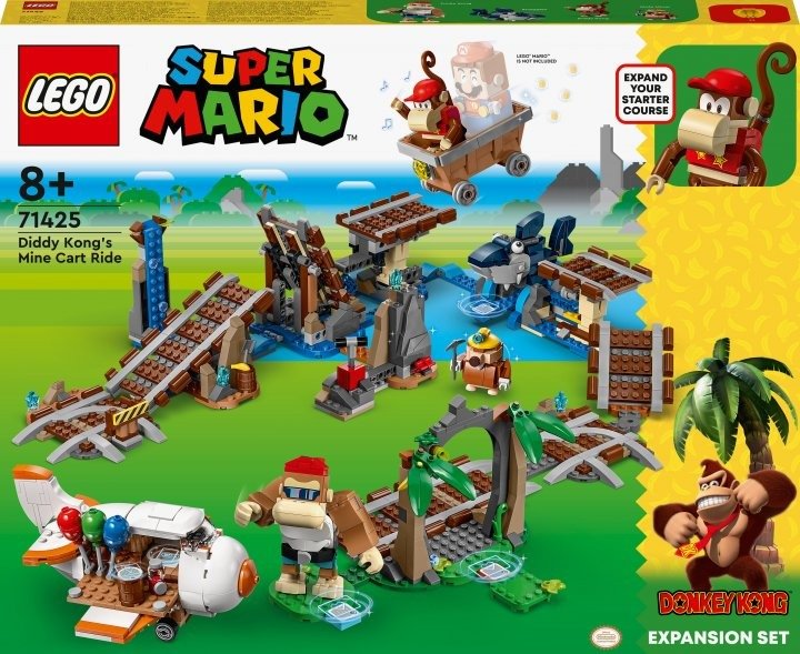 Акція на Конструктор Lego Super Mario Поїздка у вагонетці Дідді Конга. Додатковий набір 1157 деталей (71425) від Y.UA