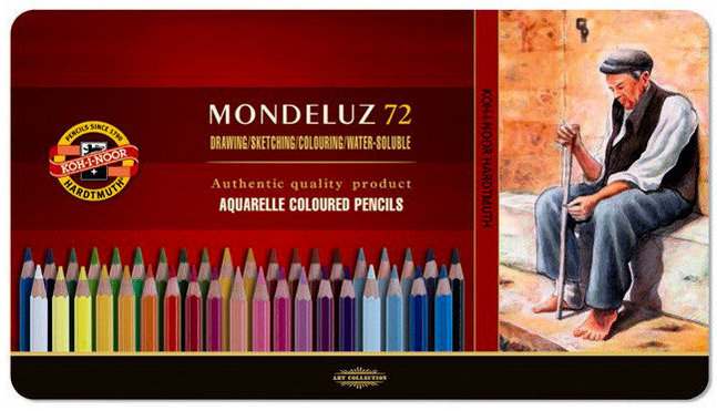 Акція на Карандаши цветные акварель KOH-I-NOOR Mondeluz, металлическая коробка, 72 цветные (372707) від Stylus