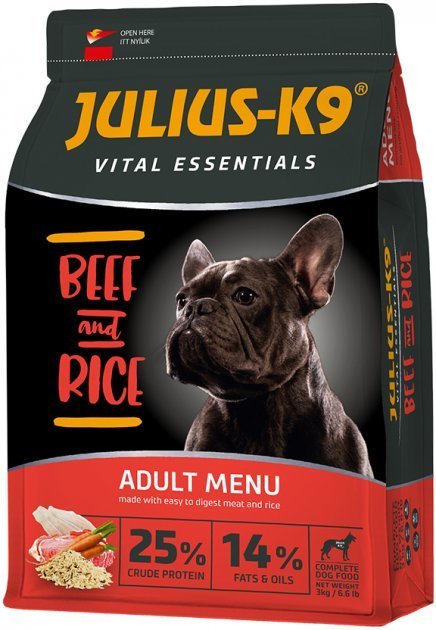 Акція на Сухий корм Julius-K9 Beef and Rice Adult Menu з яловичиною та рисом 3 кг (5998274312705) від Y.UA