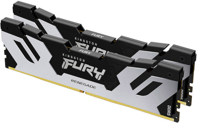 Акція на Kingston Fury 96 Gb (2x48GB) DDR5 6400 MHz Renegade Silver (KF564C32RSK2-96) від Stylus