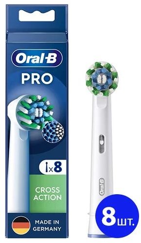 Акція на Насадка для электрической зубной щетки Braun Oral-B Cross Action EB50RX (8) від Stylus