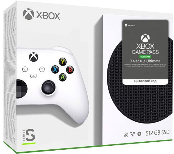 Акция на Microsoft Xbox Series S 512GB + Microsoft Xbox Game Pass Ultimate на 3 місяці от Y.UA