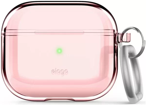 Акція на Чохол для навушників Elago Clear Case Lovely Pink (EAP3CL-HANG-LPK) для Apple AirPods 3 від Y.UA