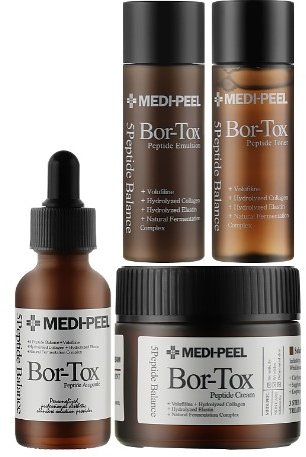 Medi-Peel Bor-Tox 5 Peptide Multi Care Kit Набор средств для лица с пептидами 4 предмета
Medi-Peel Bor-Tox 5 Peptide Multi Care Kit Набор средств для лица с пептидами 4 предмета
