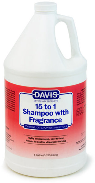 Акція на Шампунь-концентрат Davis 15 to 1 Shampoo Fresh Fragrance 15: 1 з ароматом свіжості для собак, котів 3.8 л (52248) від Y.UA