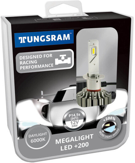 Акция на Світлодіодні лампи Tungsram Megalight Led H1 6000K PX26d 60410 PB2 от Y.UA