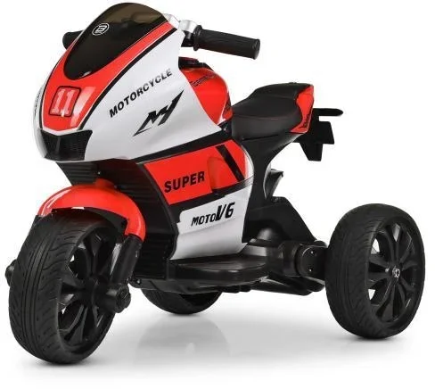 Акція на Детский электромотоцикл 3 колесный Bambi Racer Yamaha красно-белый (M 4135EL-1-3) від Stylus