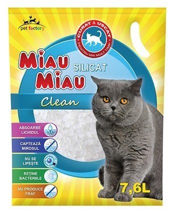 Акция на Наполнитель силикагелевый Miau Miau для кошачьего туалета 7.6 л (5949060213249) от Stylus