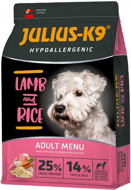 Акція на Сухий гіпоалергенний корм Julius-K9 Lamb and Rice Adult Menu для собак c бараниною 3 кг (5998274312736) від Y.UA