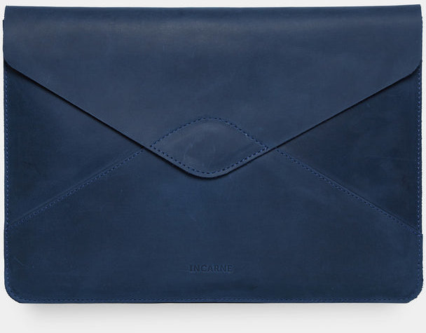 Акція на Incarne Handmade Leather Cover Magnetic Message Blue for MacBook Air 15" M3 | M2 (2024 | 2023) від Stylus