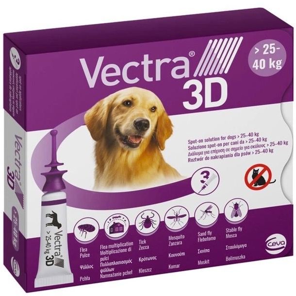 Акція на Капли на холку для собак Ceva Vectra 3D от 25.1 до 40.0 кг 3х4.7 мл (179,800) від Stylus