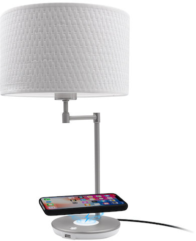 Акція на Macally Wireless Charging with Usb Port Table Lamp 10W White (LAMPCHARGEQI-E) від Y.UA