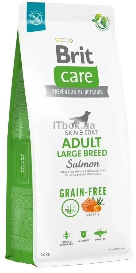 Акция на Сухий корм Brit Care Dog Grain-free Adult Large Breed беззерновий для собак вагою від 25 кг 12 кг (8595602558896) от Y.UA