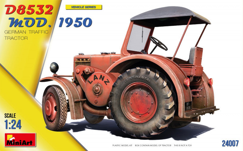 Акція на Німецький Miniart трактор дорожній D8532 модифікація 1950 року (MA24007) від Y.UA