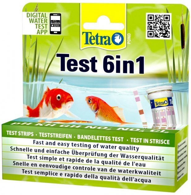 Акция на Tetra Pond Test Set 6 in1 Набор полосок-тестов для проверки качества воды 25 шт. (4004218192713) от Stylus