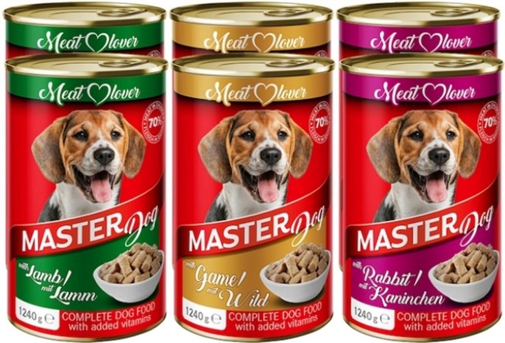 Влажный корм для собак Master Dog ассорти ягненок-кролик-дичь 1240 г х 6 шт (9120130950172)
Влажный корм для собак Master Dog ассорти ягненок-кролик-дичь 1240 г х 6 шт (9120130950172)