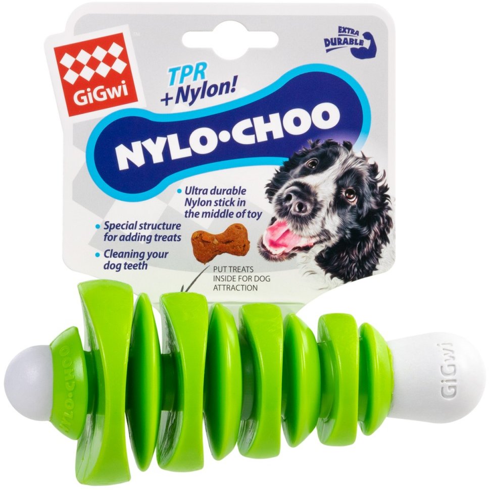 Акція на Игрушка для собак Кость Стикбон GiGwi Nylo-choo 15 см (2307) від Stylus