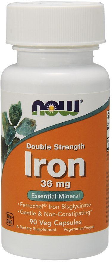 Акція на Now Foods Iron 36 mg Double Strength 90 veg caps від Stylus