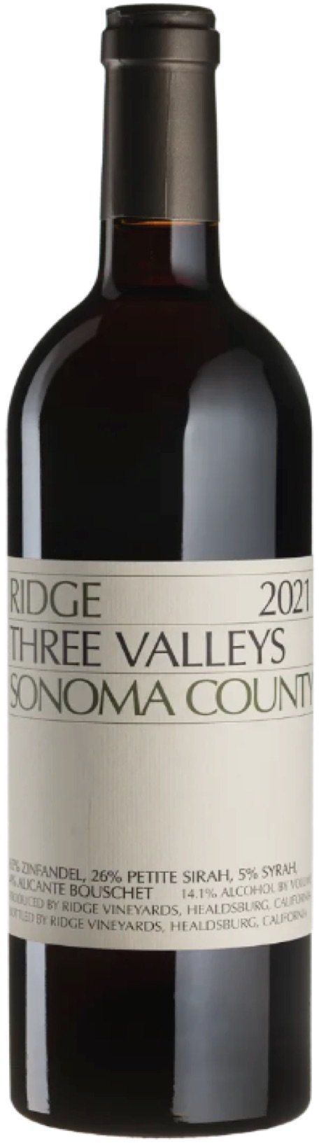 Акція на Вино Ridge Vineyards Three Valleys 2021 красное сухое 0.75 л (BWT1614) від Stylus