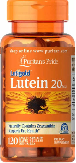 Акція на Puritan's Pride Lutein with Zeaxanthin 20 mg Лютеин с зеаксантином 120 гелевых капсул від Stylus