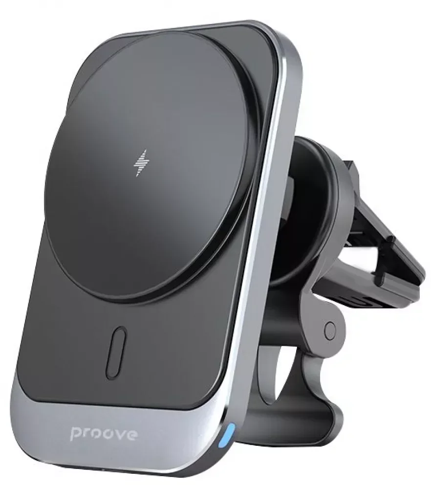 Акція на Proove Car Holder Wireless Charger Square Magnetic Pro 15W Metal Gray від Y.UA