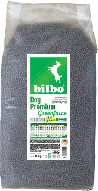 Акція на Сухой корм Bilbo Dog Premium Greenforce Aktiv + Junior для взрослых собак и щенков 15 кг (40155980204280) від Stylus