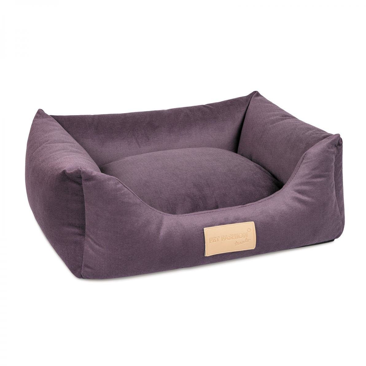 Лежак для собак и кошек Molly №1 52x40x17 см фиолетовый (4823082421336)