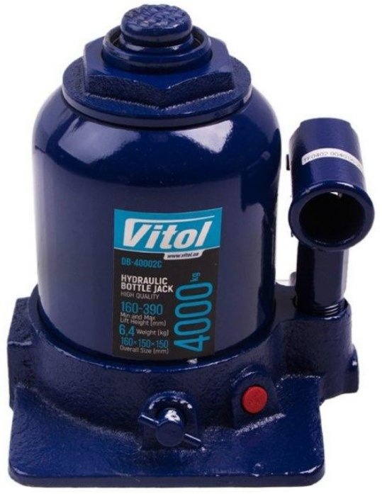 Акція на Гидравлический бутылочный домкрат Vitol ДБ-40002Ц від Stylus