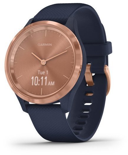 Акция на Garmin Vivomove 3s Rose Gold Stainless Steel Bezel w. Navy and Silicone B. (010-02238-03) от Y.UA